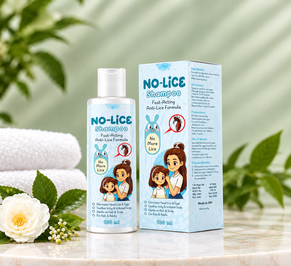 NO-LICE Shampoo – Fast Acting Anti-Lice Treatment