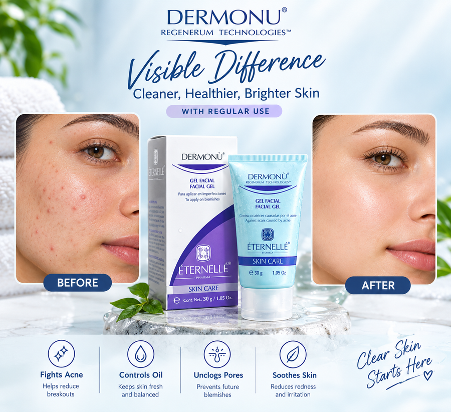 DERMONU ÉTERNELLÉ Facial Gel – Acne, Blemish & Oil Control